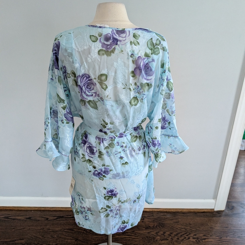 NEW Women's Vintage Secret Treasures Tank And Robe Silky Set Large - Picture 4 of 10